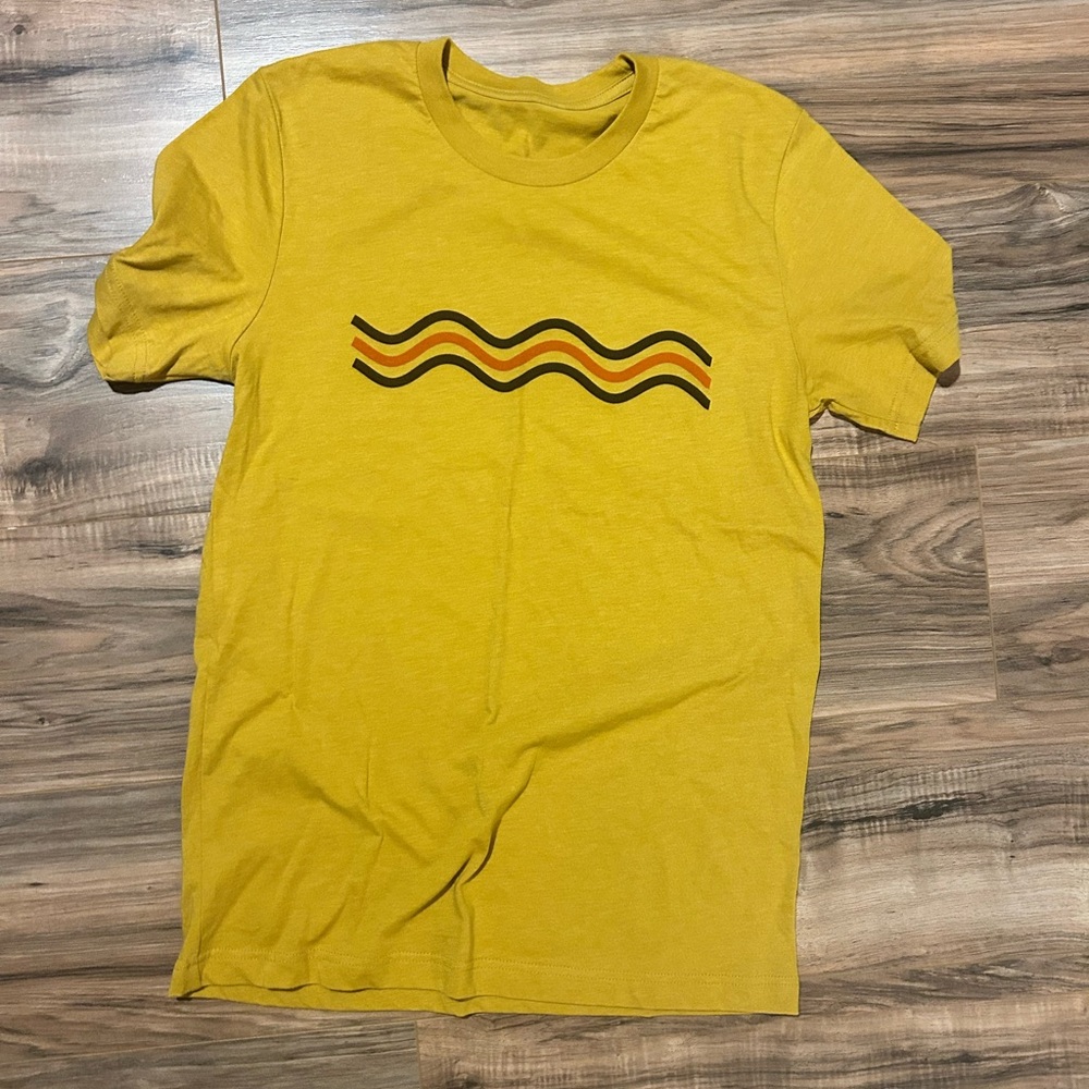 Yellow Wave Graphic Snooze Soft Tee